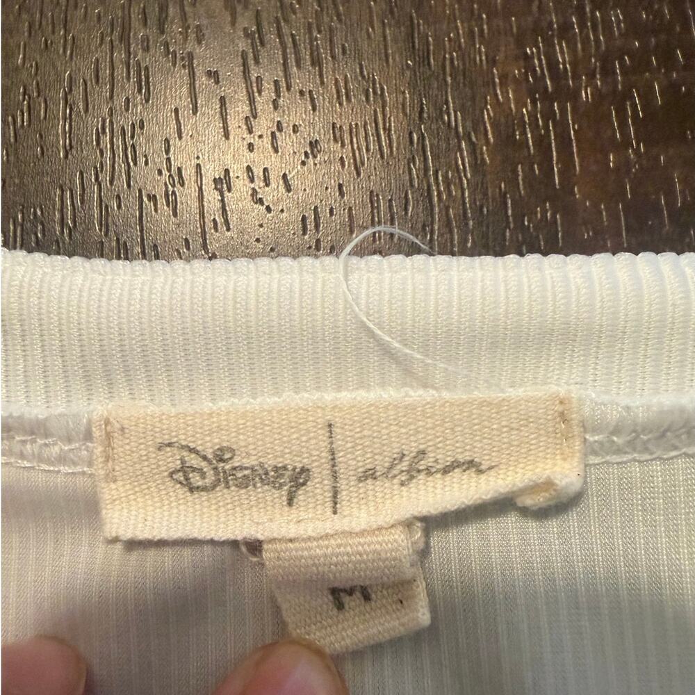 Disney x Albion Fit Mickey Ribbed Tank Top White Sleeveless Medium - Picture 3 of 8